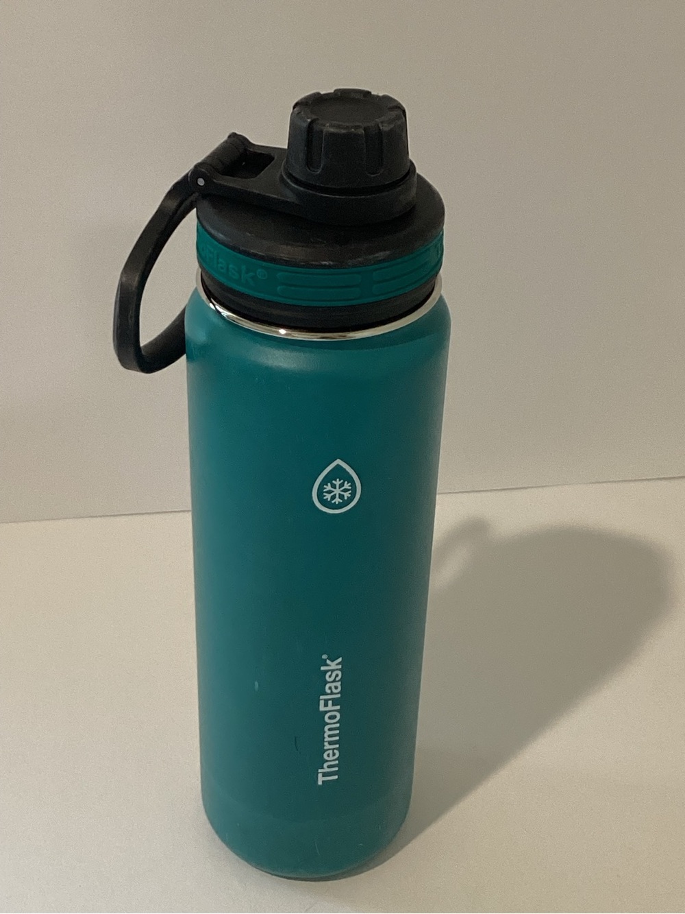 ThermoFlask Teal Insulated Stainless Steel Water Bottle with Flip Cap